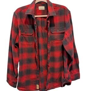 Jach’s Red and Black Flannel Button up Size L